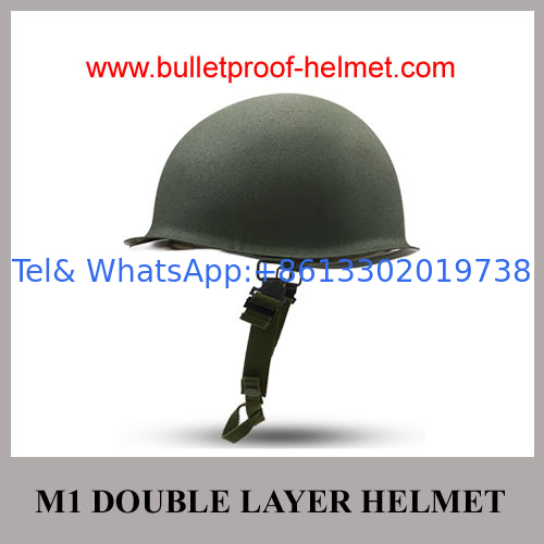 Wholesale Cheap China Military Green Color M1 Double-Layer Strong Steel  Helmet